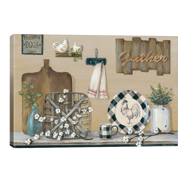 Sommerallee Leinwandbild Bauernhausküche | Wayfair.de